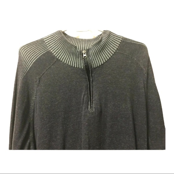 Carbon Pullover Sweater Sweatshirt Men's Size XL Gray 1/4 zip‎   Cotton Neutral - Picture 2 of 7